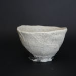 Hiromi Itabashi, Nachi Black Clay White Glaze Tea Bowl 那智黒土白釉茶碗, 2023