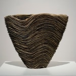 Yui Tsujimura, Natural Ash Glaze Wide-Lipped Jar 自然釉広口壷, 2020