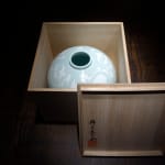 Manji Inoue, White Celadon Pot with Peony and Chinese Vine , 2012