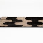 Tohru Matsuzaki, Long black lacquer tray 黒漆銀鎬長皿, 2021
