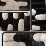 Tohru Matsuzaki, Long black lacquer tray 黒漆銀鎬長皿, 2021