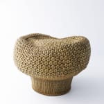 Junpei Kawaguchi, 'Yamabiko' Iron-Dyed Rattan Flower-Knot Flower Basket 銹籐花結編花籠　やまびこ, 2025