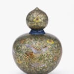 Yuki Hayama, Perfume Bottle: Green Phoenix and Arabesque with Gold glaze