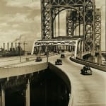 Berenice Abbott, WALL STREET: Brooklyn Bridge, Pier 21 Pennsylvania Railroad, Manhattan, March 30, 1937