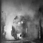 O. Winston Link, Officer Painter Patrols Main Street, Stanley, Virginia, 1956