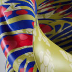 YINKA SHONIBARE, Bronze Textile I, 2023