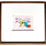 Patrick Caulfield, Untitled (wall with pot and trees), c.1975