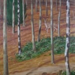 Edwin Maxwell Fry, Forest with a Herd of Deer - A Four Panel Frieze