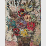 Daniel Crews-Chubb, Flowers 18 (unbleached white and pink), 2021