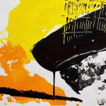Dewey Crumpler, Yellow, Orange on Black Sea, 2018