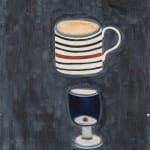 Rachel Nicholson, Striped Mug with Blue Glass, 1978