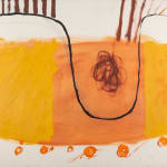 Roger Hilton, Nude: Yellow, Red, Brown, in Landscape, 1973