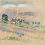 Gilbert Spencer, Village in a Landscape, 1950s, circa