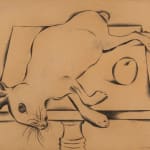 John Craxton, Hare and Apple (on a Table), 1945