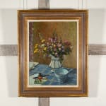 Bernard Dunstan, Still Life of Summer Flowers in a Jug with a Bowl