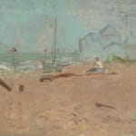 Mary Potter, Beach Scene with Seated Figure, 1957-1958, circa