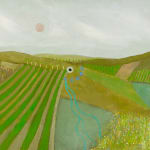 Tim Woolcock, Wiltshire Streams, Pink Moon, 2023