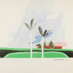 David Hockney, The Carpenters Bench, a Knife and Fire, 1969