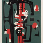 Frank Avray Wilson, Untitled (Green, Red, Black), 1956