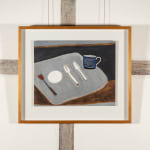 Rachel Nicholson, Striped Mug with Blue Glass, 1978