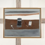Rachel Nicholson, Striped Mug with Blue Glass, 1978