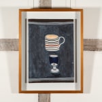 Rachel Nicholson, Striped Mug with Blue Glass, 1978