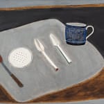 Rachel Nicholson, Striped Mug with Blue Glass, 1978