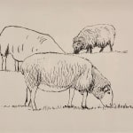 Henry Moore, Three Sheep Grazing, 1974