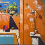 Leon Morrocco, The House, Roquefort Les Pins - Triptych , 2024
