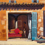 Leon Morrocco, The House, Roquefort Les Pins - Triptych , 2024
