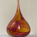 Bob Crooks, Spinning Top vase - ruby & amber