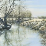 Alistair Butt RSMA, Yesterday's snow, Ascott under Wychwood
