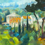 Alex Brown, View through the olive trees, Crete. SOLD