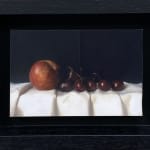 Kate Verrion, Apple and dark red cherries