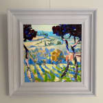 Alex Brown, Tuscan landscape through umbrella pines SOLD