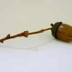 Penkridge Ceramics, Small twig with one acorn - brown - TO ORDER