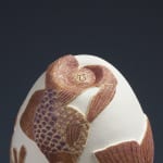 Tiffany Scull, Yellow Antelope Orchid sgraffito vessel