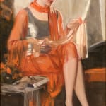 Clifford Cyril Webb, Seated lady with stocking