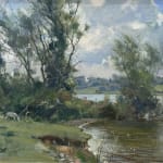 David Curtis ROI, RSMA, Windswept willows, Rutland Water