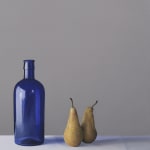 Jo Barrett, Still Life with Blue Glass Bottle and Pears