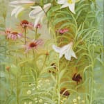 Jane Wormell, Lilies, Echinacea and Daisies