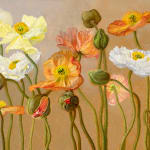 Jo Barrett, Still Life with Garden Roses and Stoneware Pot