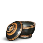 Greek, A South Italian black-glazed pyxis, Late 4th century BC