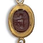 Roman, A large Roman banded agate astrological intaglio set in a modern gold ring, circa 1st century AD