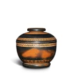 Greek, A South Italian black-glazed pyxis, Late 4th century BC