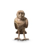 Egyptian, An Egyptian gilt and gesso painted wood Ba-bird, Late Period, circa 664 - 30 BC