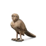 Egyptian, An Egyptian gilt and gesso painted wood Ba-bird, Late Period, circa 664 - 30 BC