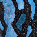 Alisa Sikelianos-Carter, Looking Forward and Backward and Upward and Through; Black into Blue, Me Onto You (II), 2022