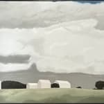 Framed view of Neil Williams oil on linen painting 'A Way to Connect', as featured in his solo exhibition 'Distance' at kellilundberg.art.