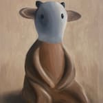 Grace Murphy's oil on board painting 'Cowboy', as featured in the kellilundberg.art inaugural exhibition 'Maiden Voyage'.